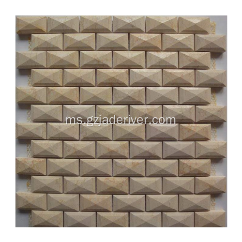 3D Carrara Marble Mosaic for Wall